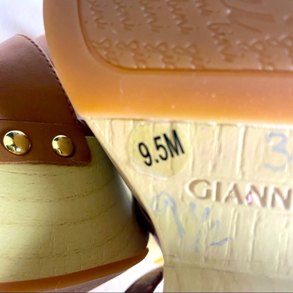 NWT Gianni Bini Maroew Double Banded Wood Wedges - Picture 6 of 6